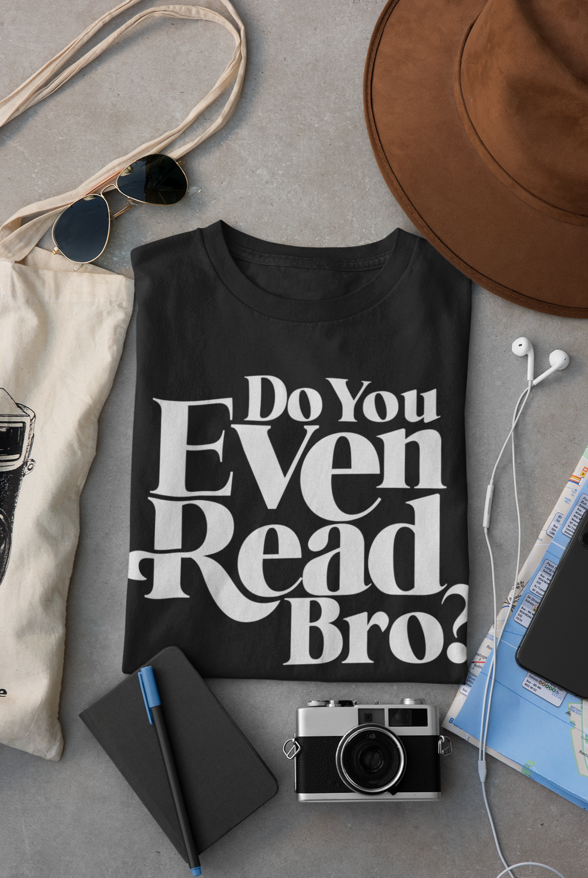 Do You Even Read Bro? Black tee