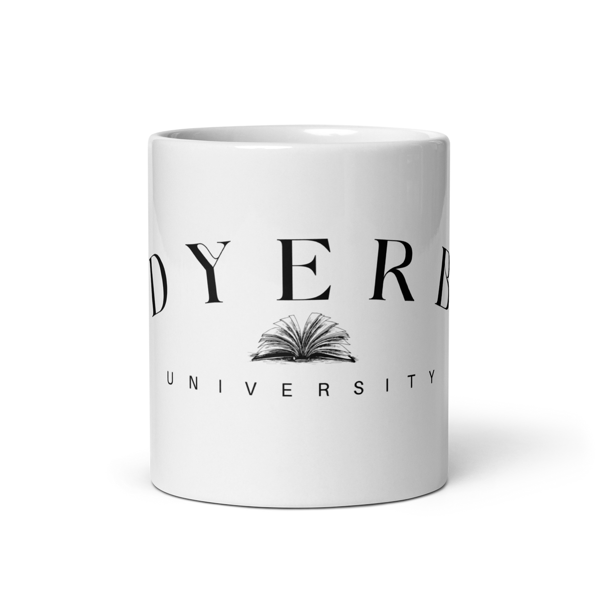 White DYERB Signature logo mug