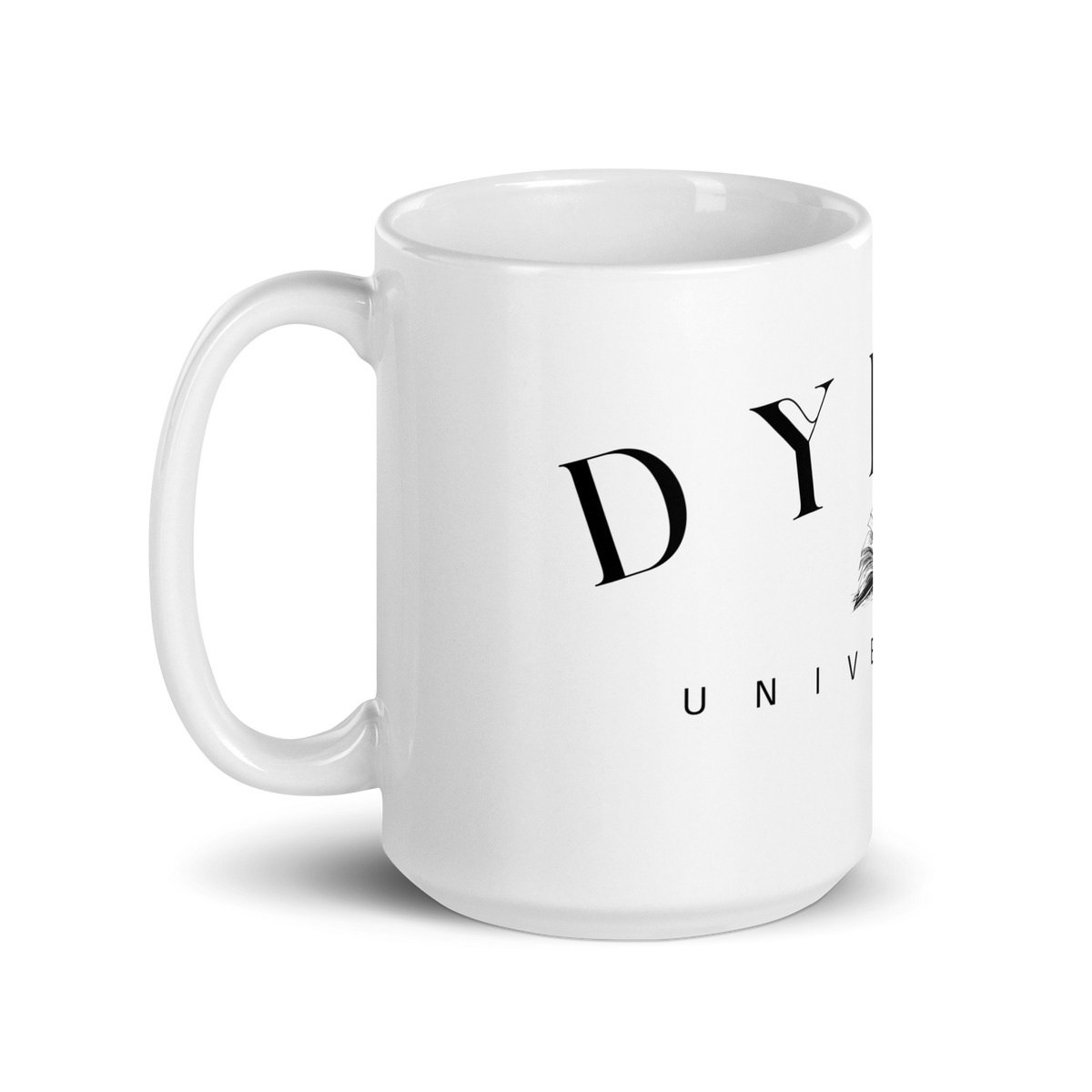 White DYERB Signature logo mug