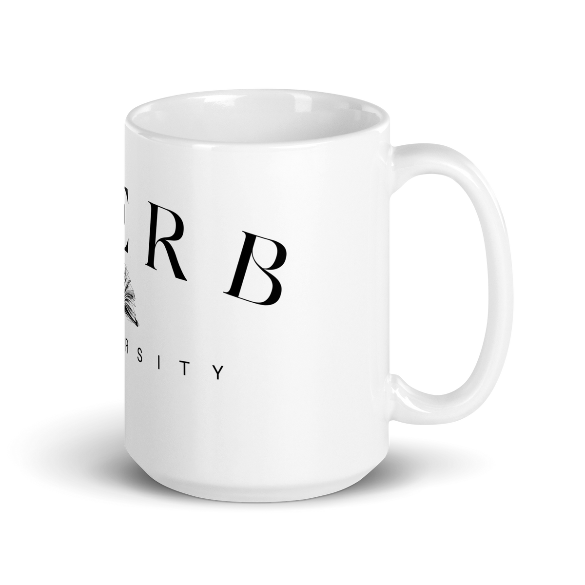 White DYERB Signature logo mug