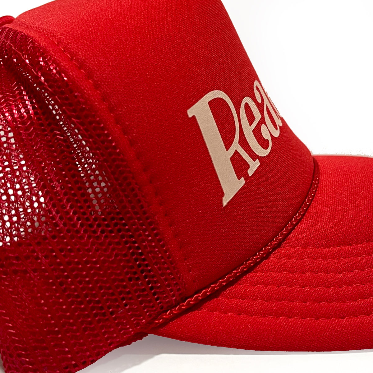 "Reader" Red Trucker by DYERB