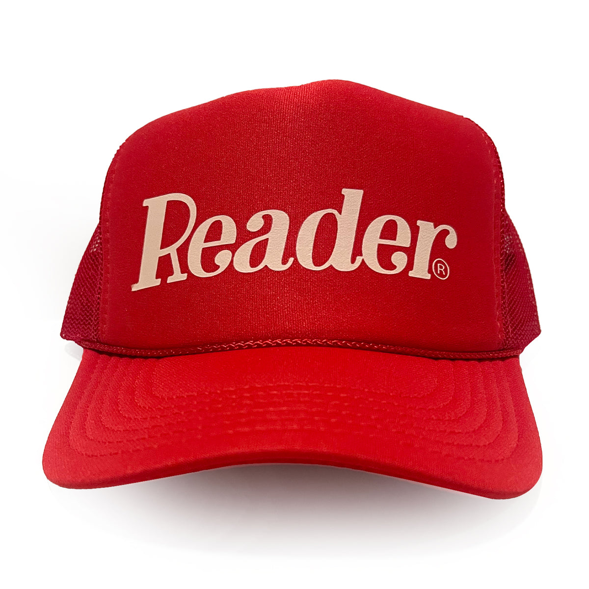 "Reader" Red Trucker by DYERB